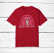 Load image into Gallery viewer, Whippet &#39;My Dog is My Valentine&#39; 100% cotton t-shirt customized
