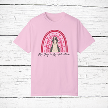 Load image into Gallery viewer, Bearded Collie &#39;My Dog is My Valentine&#39; 100% cotton t-shirt customized
