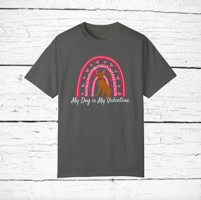 Miniature Pinscher 'My Dog is My Valentine' 100% cotton t-shirt customized
