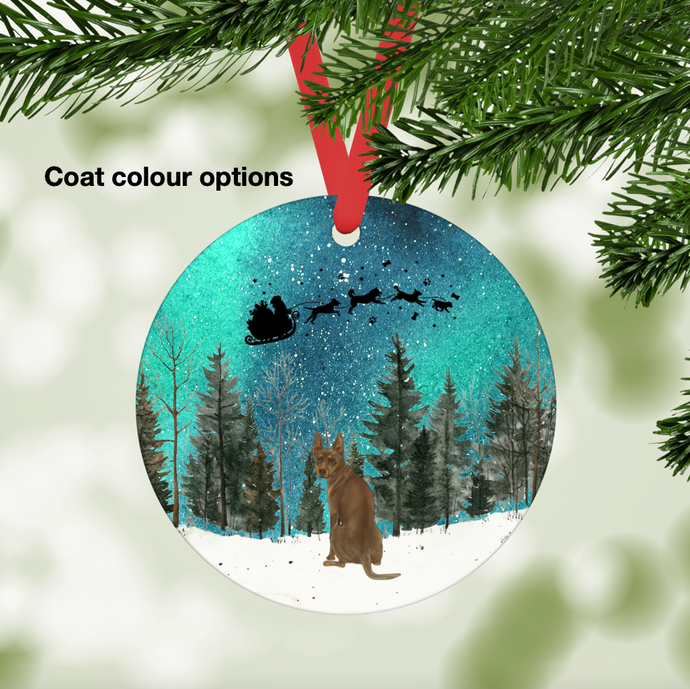 Australian Kelpie Northern Lights Ornament