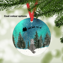 Load image into Gallery viewer, Bearded Collie Northern Lights Ornament
