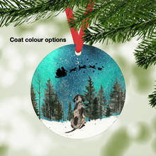 Load image into Gallery viewer, Bluetick Coonhound Northern Lights Ornament
