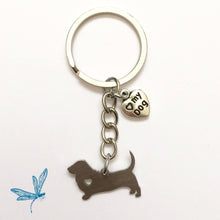 Load image into Gallery viewer, Bassett Hound keychain

