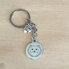 Load image into Gallery viewer, Pomeranian keychain
