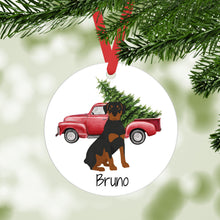 Load image into Gallery viewer, Rottweiler ornament personalized
