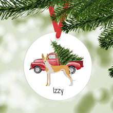Load image into Gallery viewer, Ibizan Hound ornament personalized

