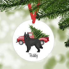 Load image into Gallery viewer, Belgian Sheepdog (Groenendael) ornament personalized
