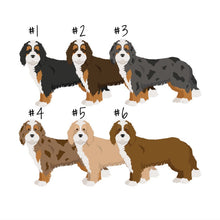 Load image into Gallery viewer, Bernedoodle ornament personalized
