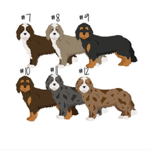 Load image into Gallery viewer, Bernedoodle ornament personalized
