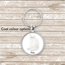 Load image into Gallery viewer, Persian cat keychain personalized
