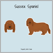 Load image into Gallery viewer, Sussex Spaniel Vinyl Sticker Set
