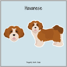 Load image into Gallery viewer, Havanese (puppy clip) Vinyl Sticker Set
