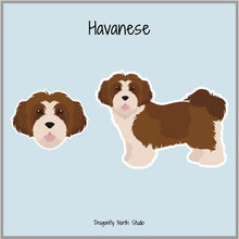 Load image into Gallery viewer, Havanese (puppy clip) Vinyl Sticker Set
