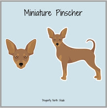 Load image into Gallery viewer, Miniature Pinscher Vinyl Sticker Set
