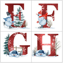 Load image into Gallery viewer, Snowman Alphabet ornament
