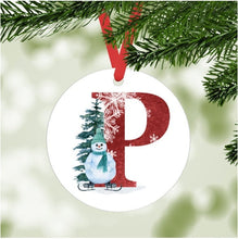 Load image into Gallery viewer, Snowman Alphabet ornament
