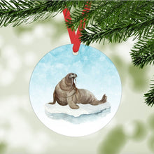 Load image into Gallery viewer, Walrus on Ice Ornament
