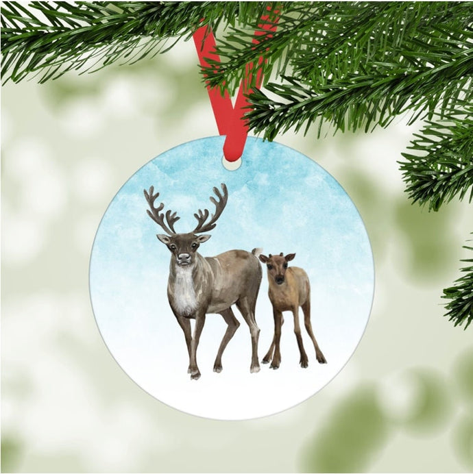 Caribou and Calf Ornament