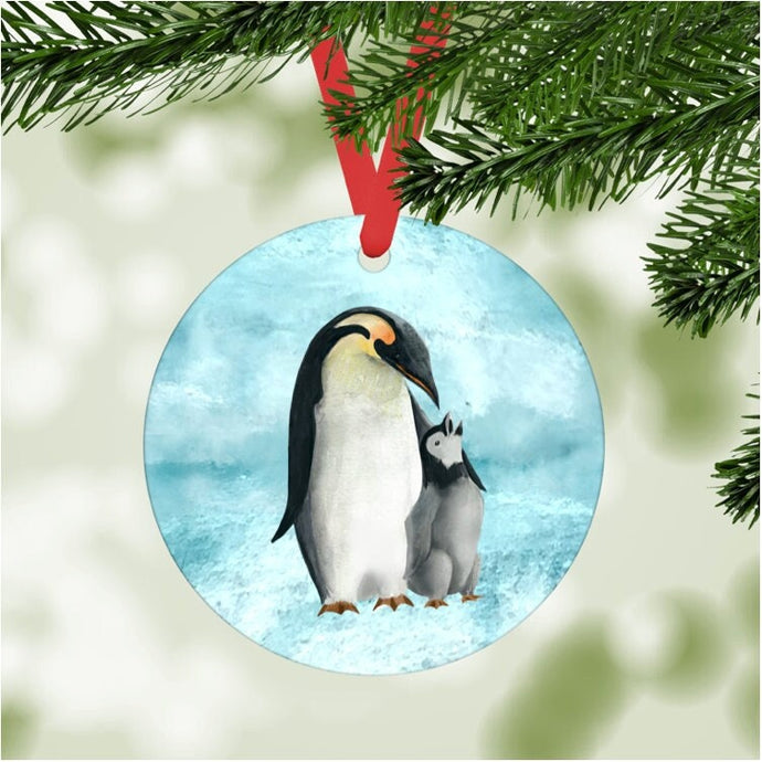 Penguin and Chick Ornament