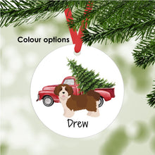 Load image into Gallery viewer, Havanese (puppy clip) ornament personalized
