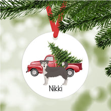 Load image into Gallery viewer, Husky Mix ornament personalized
