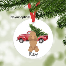 Load image into Gallery viewer, Miniature Poodle ornament personalized
