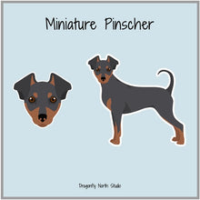 Load image into Gallery viewer, Miniature Pinscher (tipped ears) Vinyl Sticker Set
