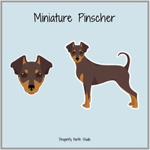 Load image into Gallery viewer, Miniature Pinscher (tipped ears) Vinyl Sticker Set

