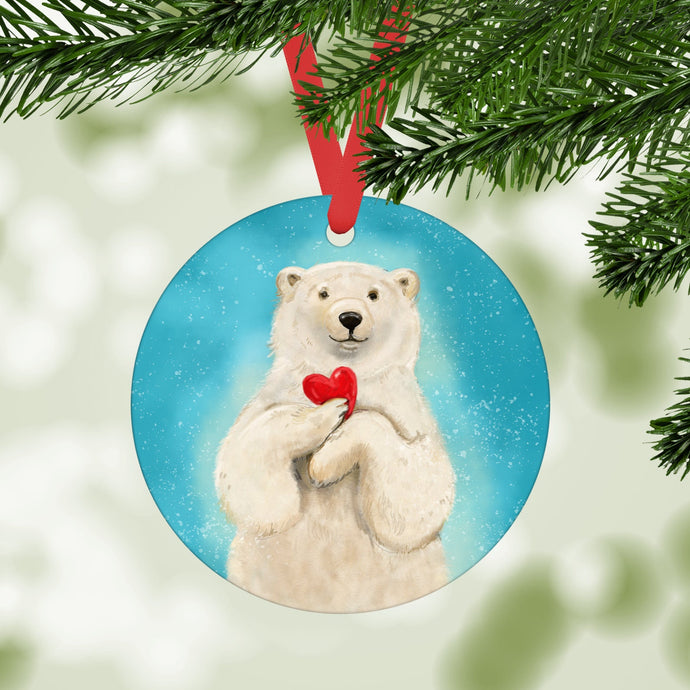 Polar Bear Love Ornament