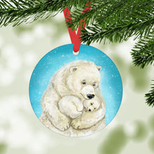 Load image into Gallery viewer, Polar Bear Mama and Cub Ornament
