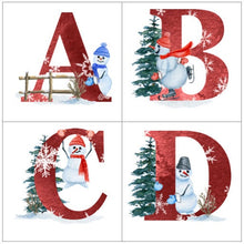 Load image into Gallery viewer, Snowman Alphabet ornament
