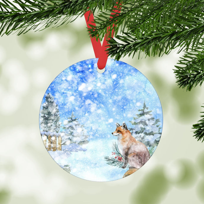 Fox in the Snow Ornament
