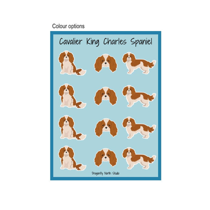 Cavalier King Charles Spaniel Vinyl Sticker Sheet