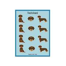 Load image into Gallery viewer, Dachshund (wirehaired) Vinyl Sticker Sheet
