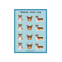 Load image into Gallery viewer, Pembroke Welsh Corgi Vinyl Sticker Sheet

