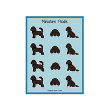 Load image into Gallery viewer, Miniature Poodle (puppy clip) Vinyl Sticker Sheet
