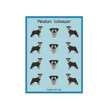 Load image into Gallery viewer, Miniature Schnauzer Vinyl Sticker Sheet
