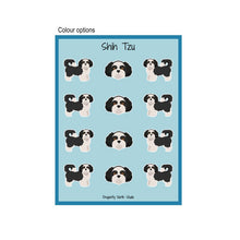 Load image into Gallery viewer, Shih Tzu (puppy clip) Vinyl Sticker Sheet

