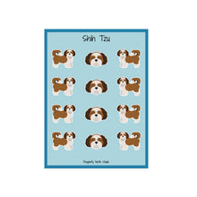 Load image into Gallery viewer, Shih Tzu (puppy clip) Vinyl Sticker Sheet
