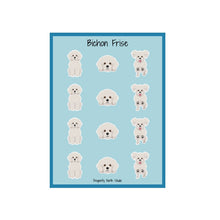 Load image into Gallery viewer, Bichon Frise Vinyl Sticker Sheet
