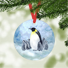Load image into Gallery viewer, Mama Emperor Penguin and Chicks Ornament
