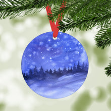 Load image into Gallery viewer, Starry Snowy Night Ornament
