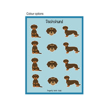 Load image into Gallery viewer, Dachshund (wirehaired) Vinyl Sticker Sheet
