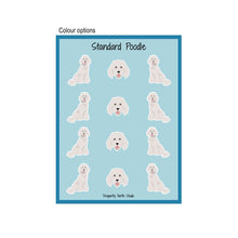 Load image into Gallery viewer, Standard Poodle (puppy clip) Vinyl Sticker Sheet
