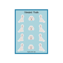 Load image into Gallery viewer, Standard Poodle (puppy clip) Vinyl Sticker Sheet

