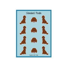 Load image into Gallery viewer, Standard Poodle (puppy clip) Vinyl Sticker Sheet

