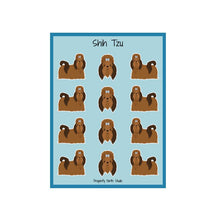 Load image into Gallery viewer, Shih Tzu Vinyl Sticker Sheet
