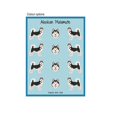 Load image into Gallery viewer, Alaskan Malamute Vinyl Sticker Sheet
