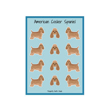 Load image into Gallery viewer, American Cocker Spaniel Vinyl Sticker Sheet
