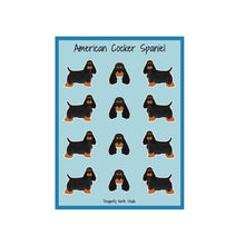 Load image into Gallery viewer, American Cocker Spaniel Vinyl Sticker Sheet
